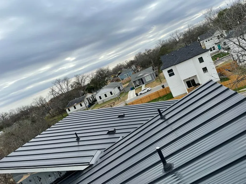 Standing seam metal roof panels with vents for Skylight Repair in Oakland Park
